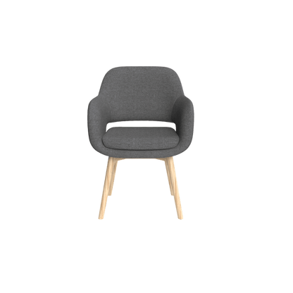 Elaro Wooden Leg Occasional Chair Brown Sunday (027)