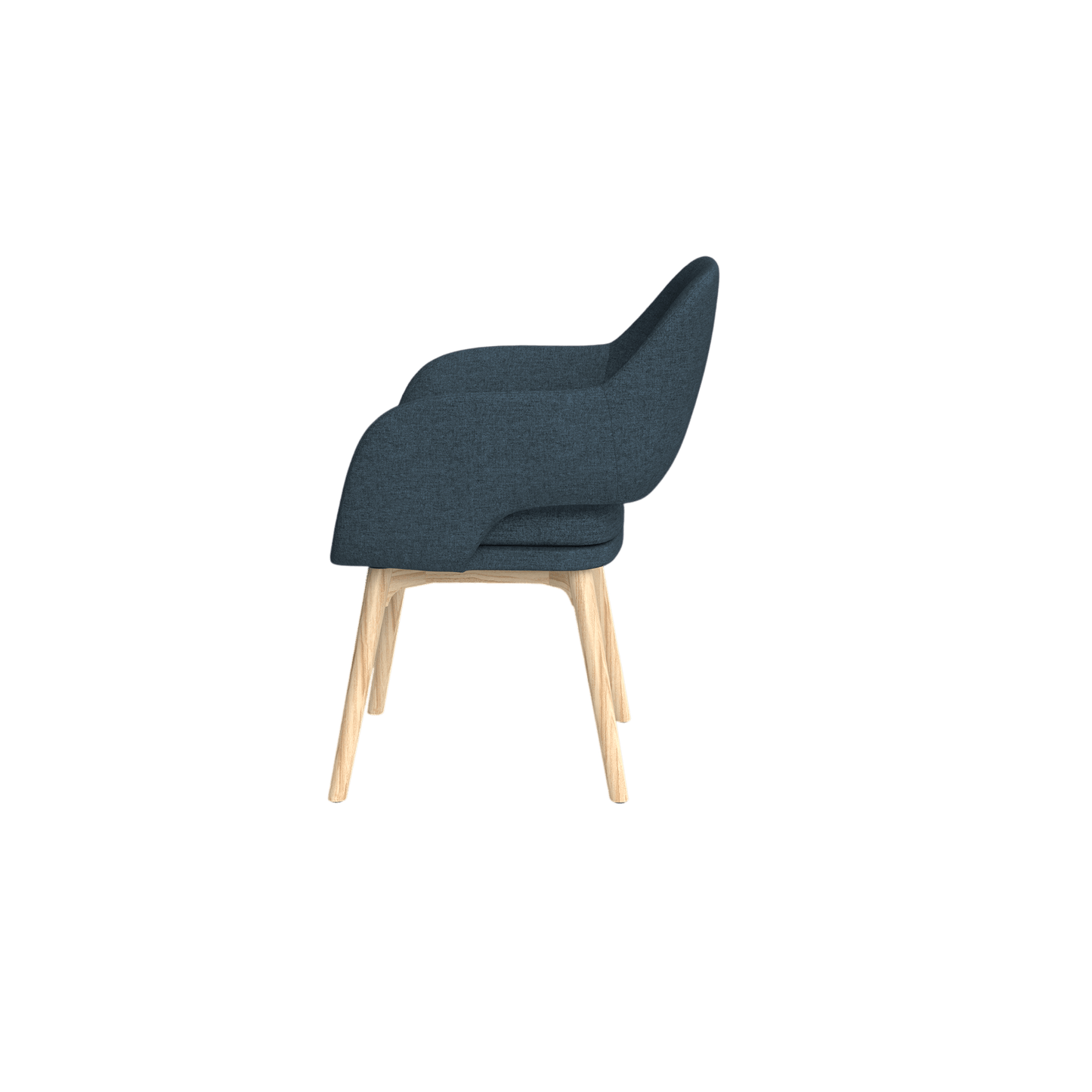 Elaro Wooden Leg Occasional Chair Brown Sunday (027)