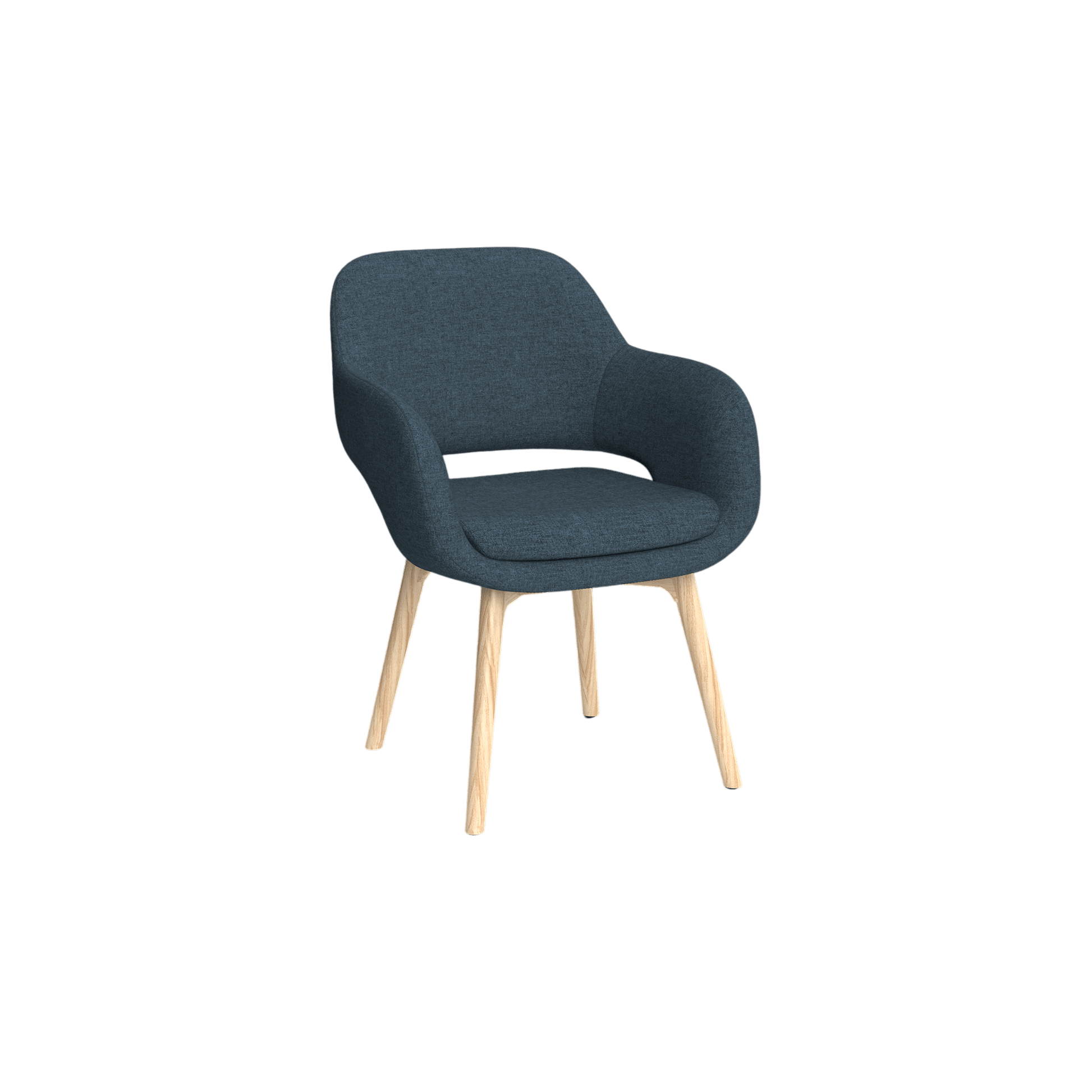 Elaro Wooden Leg Occasional Chair Brown Sunday (027)