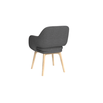 Elaro Wooden Leg Occasional Chair Brown Sunday (027)