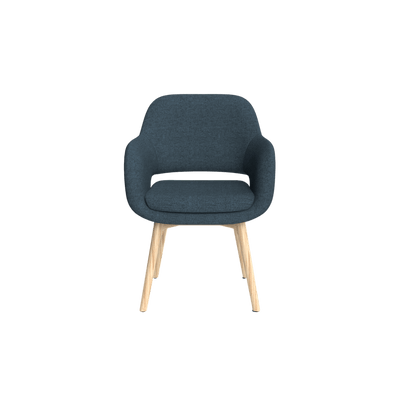 Elaro Wooden Leg Occasional Chair Brown Sunday (027)