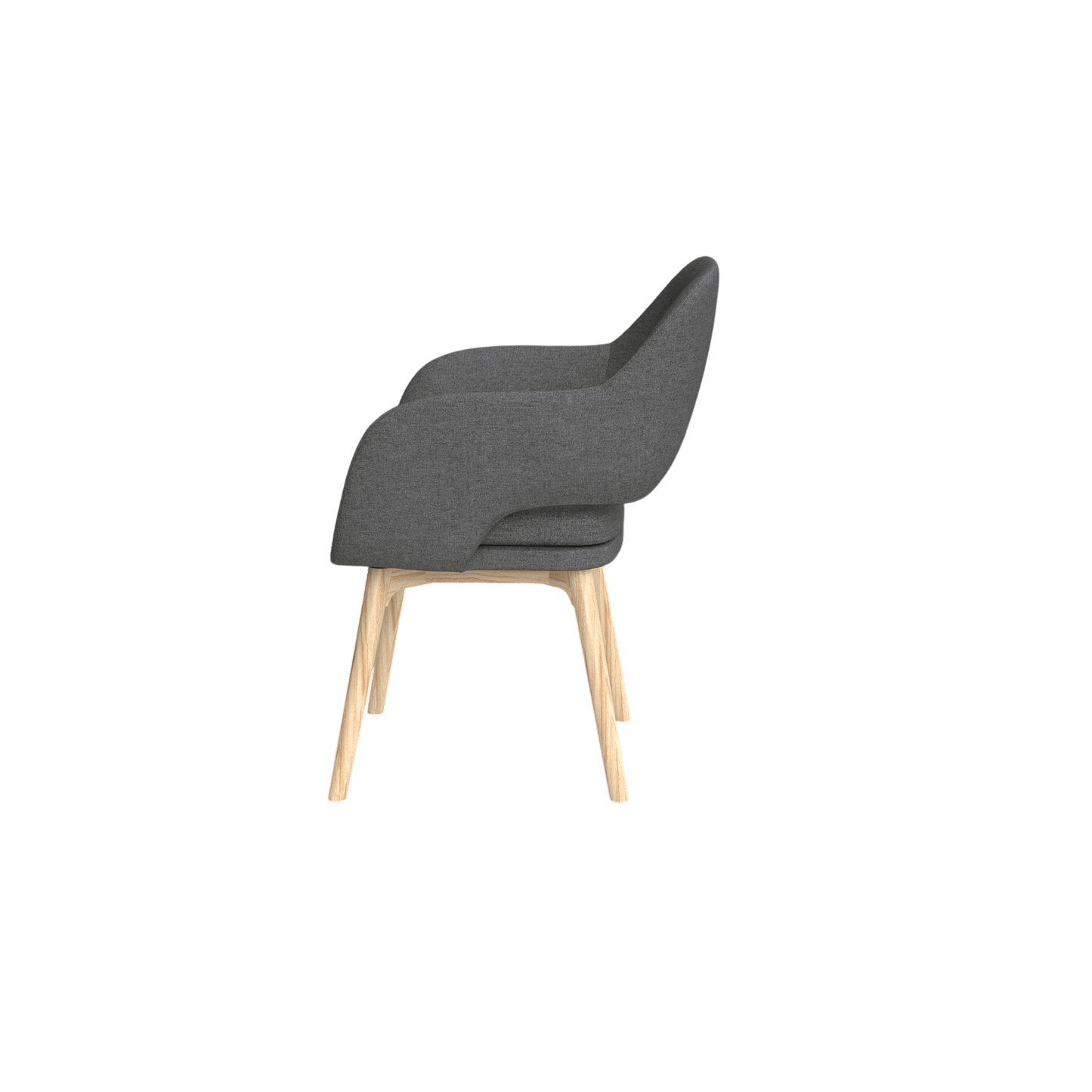 Elaro Wooden Leg Occasional Chair Brown Sunday (027)