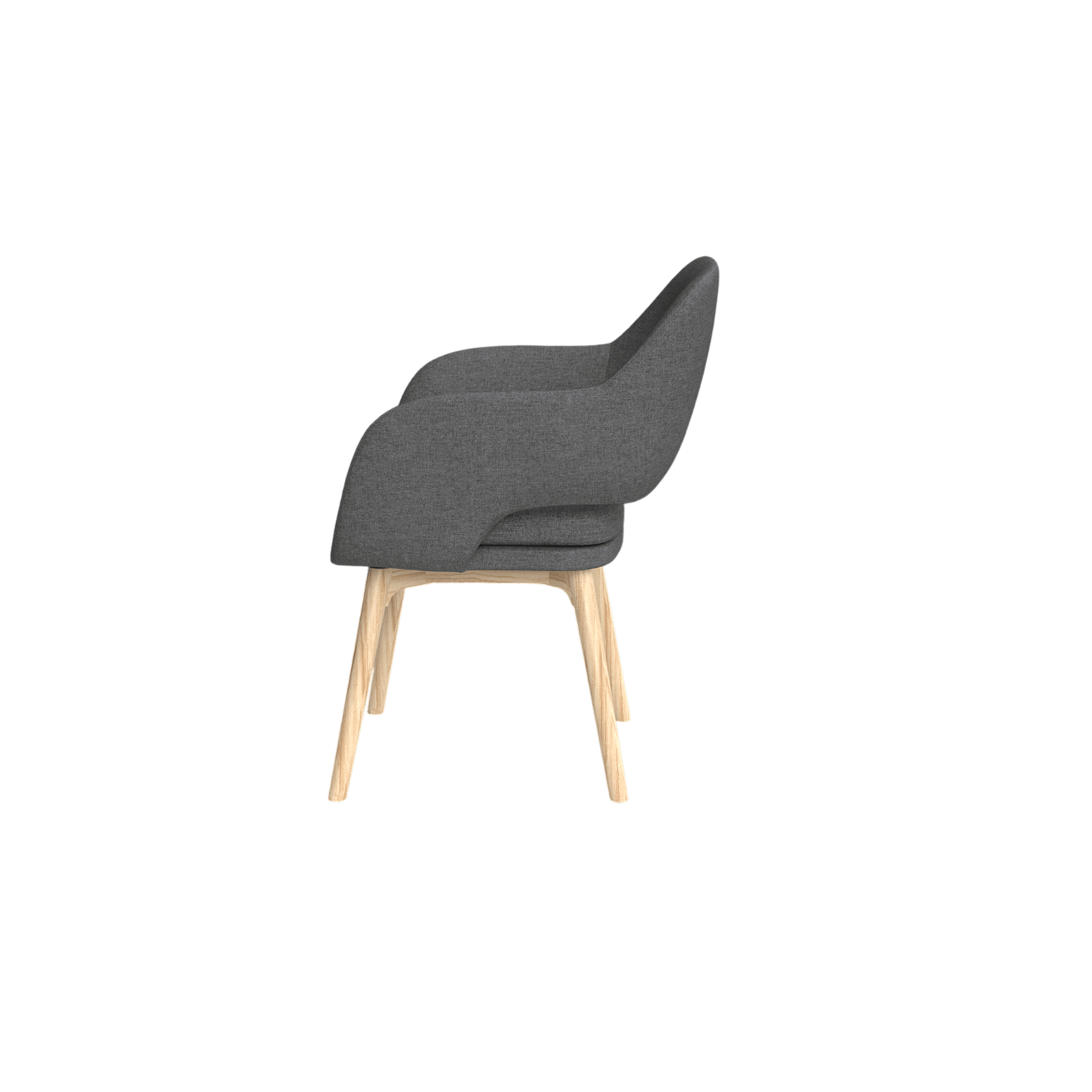 Elaro Wooden Leg Occasional Chair Brown Sunday (027)