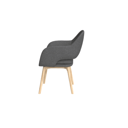 Elaro Wooden Leg Occasional Chair Brown Sunday (027)