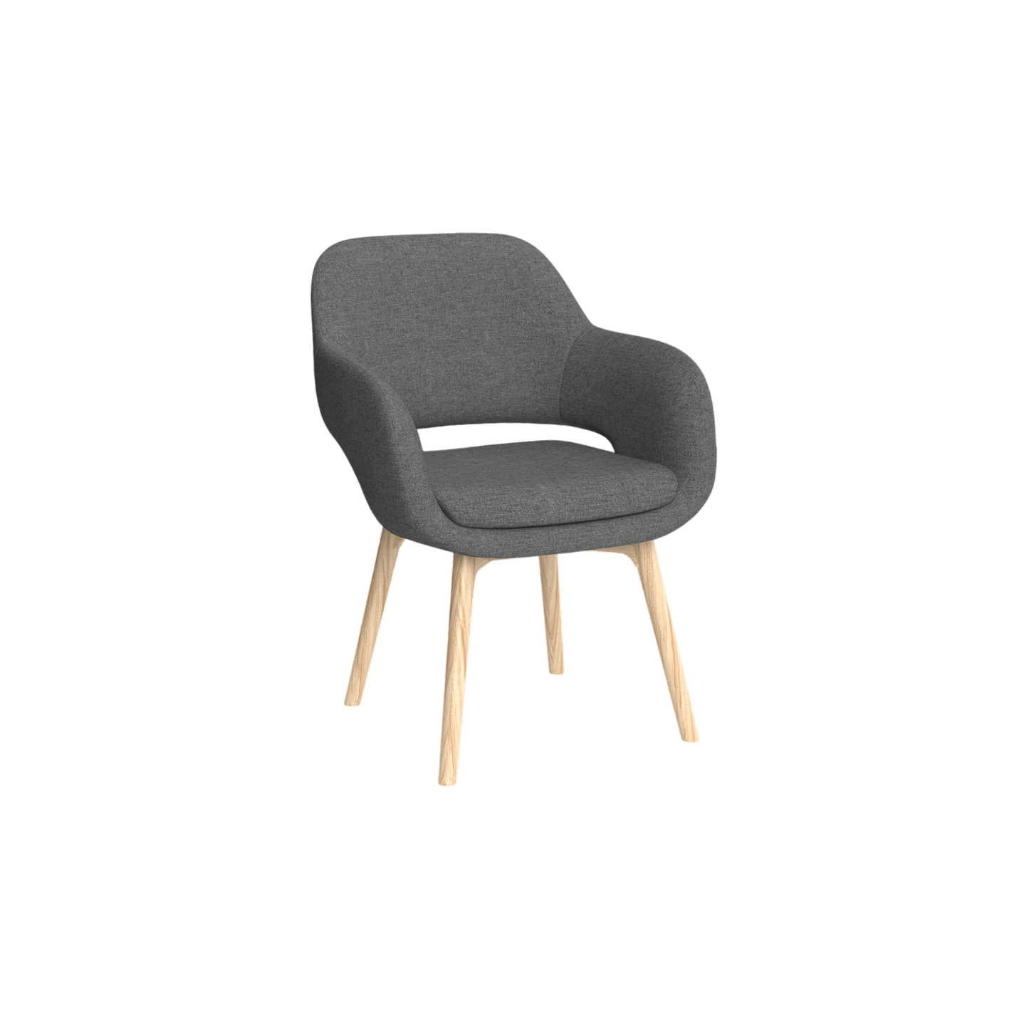 Elaro Wooden Leg Occasional Chair Brown Sunday (027)