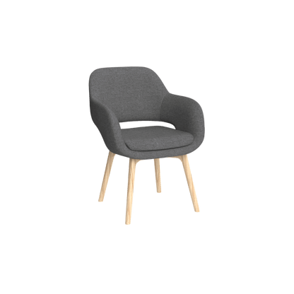 Elaro Wooden Leg Occasional Chair Brown Sunday (027)