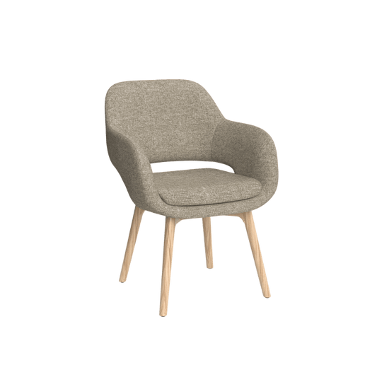 Elaro Wooden Leg Occasional Chair Brown Sunday (027)