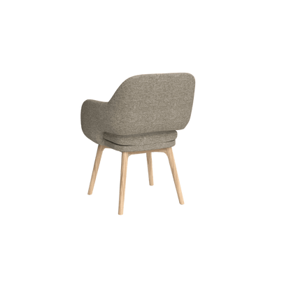 Elaro Wooden Leg Occasional Chair Brown Sunday (027)