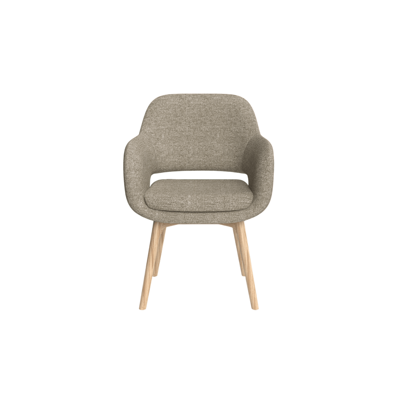 Elaro Wooden Leg Occasional Chair Brown Sunday (027)