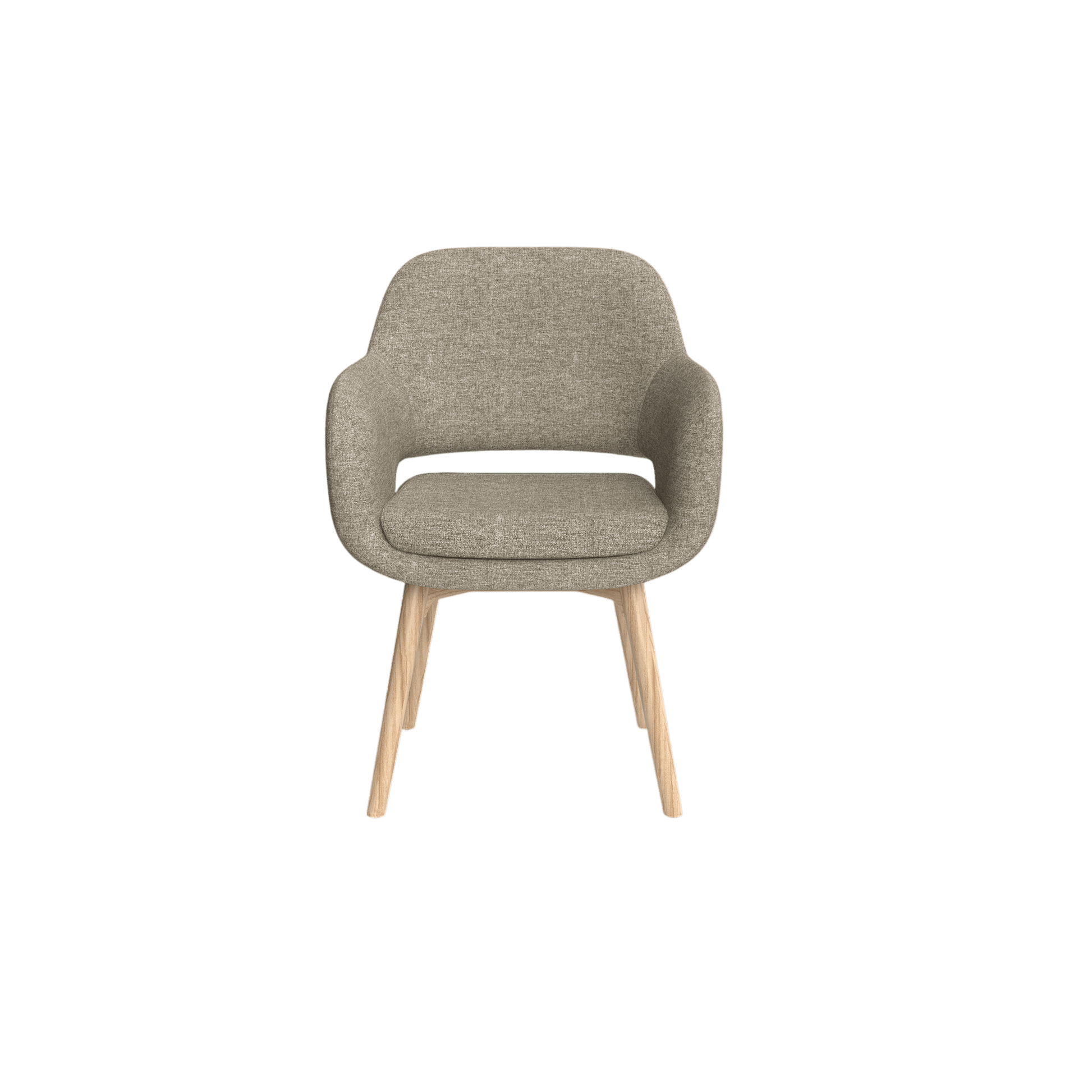 Elaro Wooden Leg Occasional Chair Brown Sunday (027)