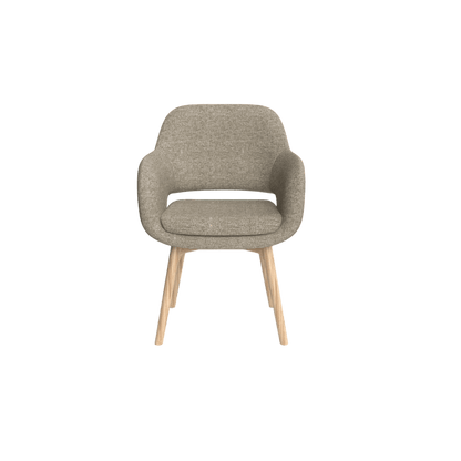 Elaro Wooden Leg Occasional Chair Brown Sunday (027)