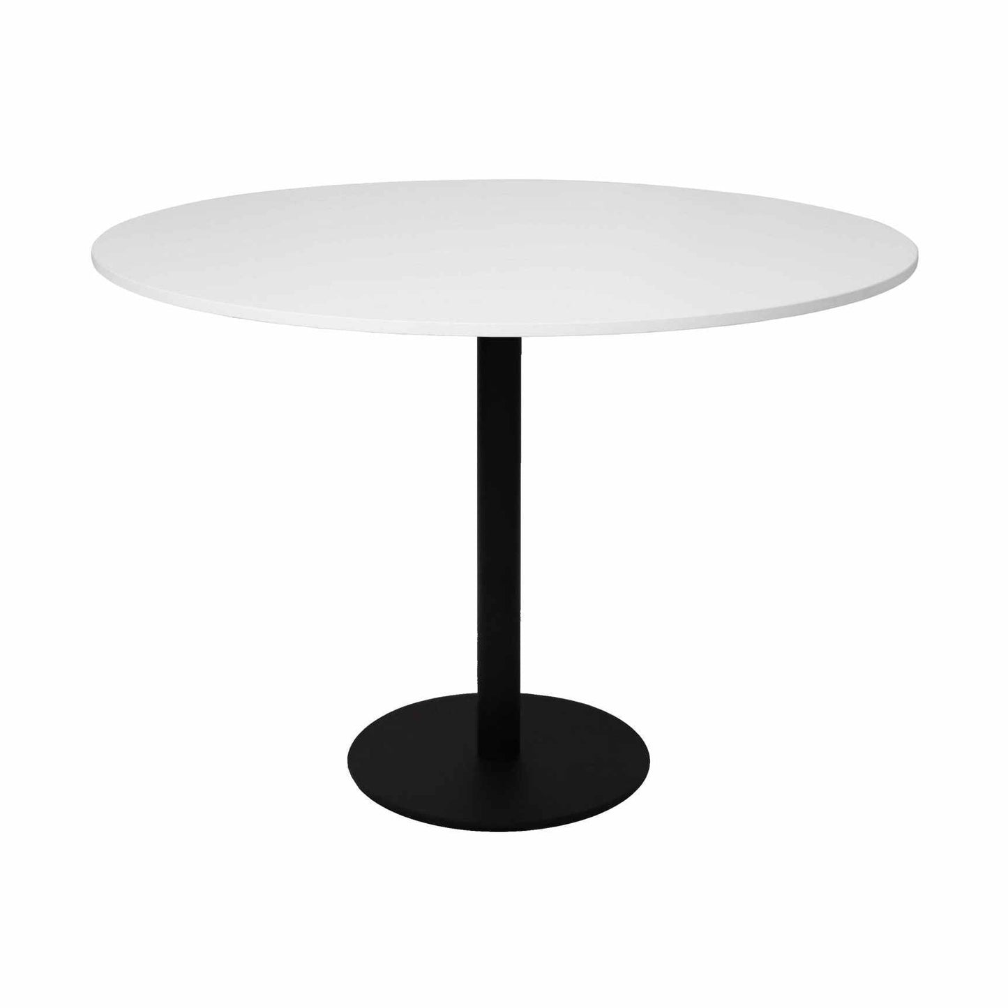 Estillo Round Meeting Table 900 Round / White / Black Powdercoat