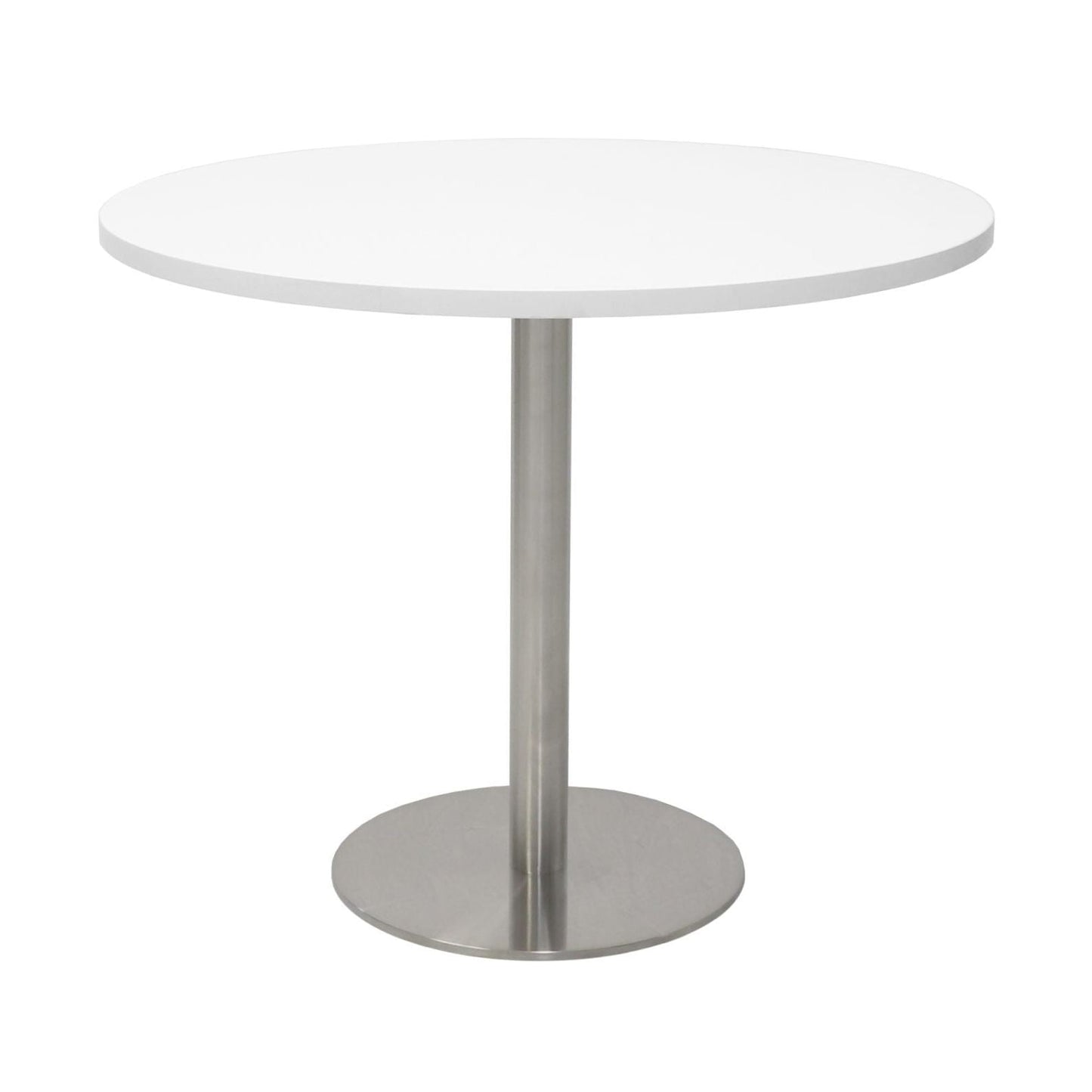 Estillo Round Meeting Table 900 Round / White / Stainless Steel