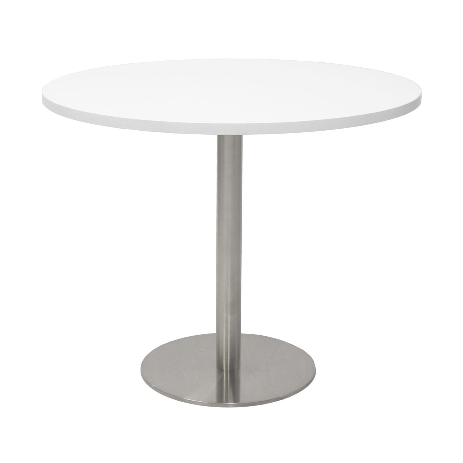 Estillo Round Meeting Table 900 Round / White / Stainless Steel