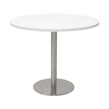 Estillo Round Meeting Table 900 Round / White / Stainless Steel