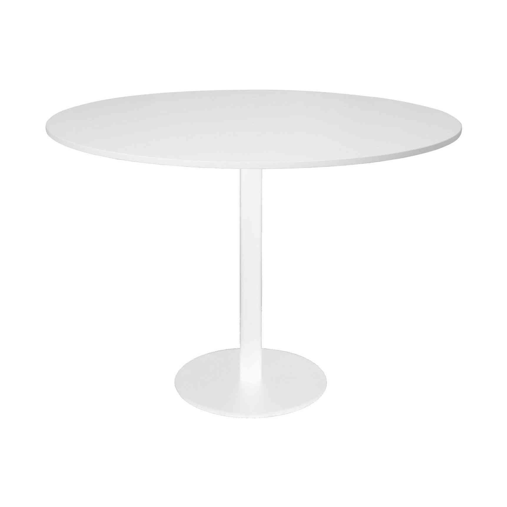 Estillo Round Meeting Table 900 Round / White / White Powdercoat