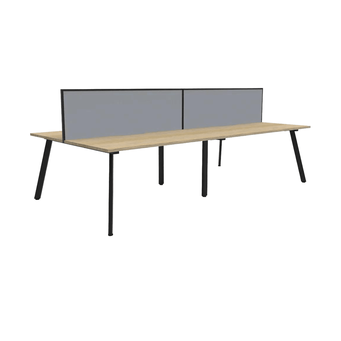 Eternity 4 Person Double Sided Workstations with Screen 3 - Office Furniture Company