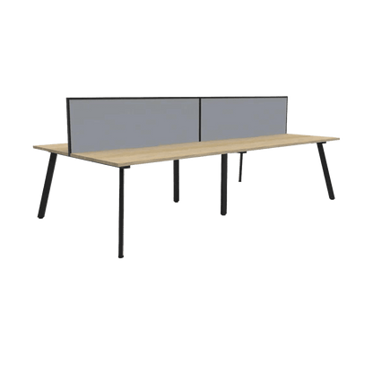 Eternity 4 Person Double Sided Workstations with Screen 3 - Office Furniture Company