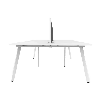 Eternity 4 Person Double Sided Workstations with Screen 4 - Office Furniture Company