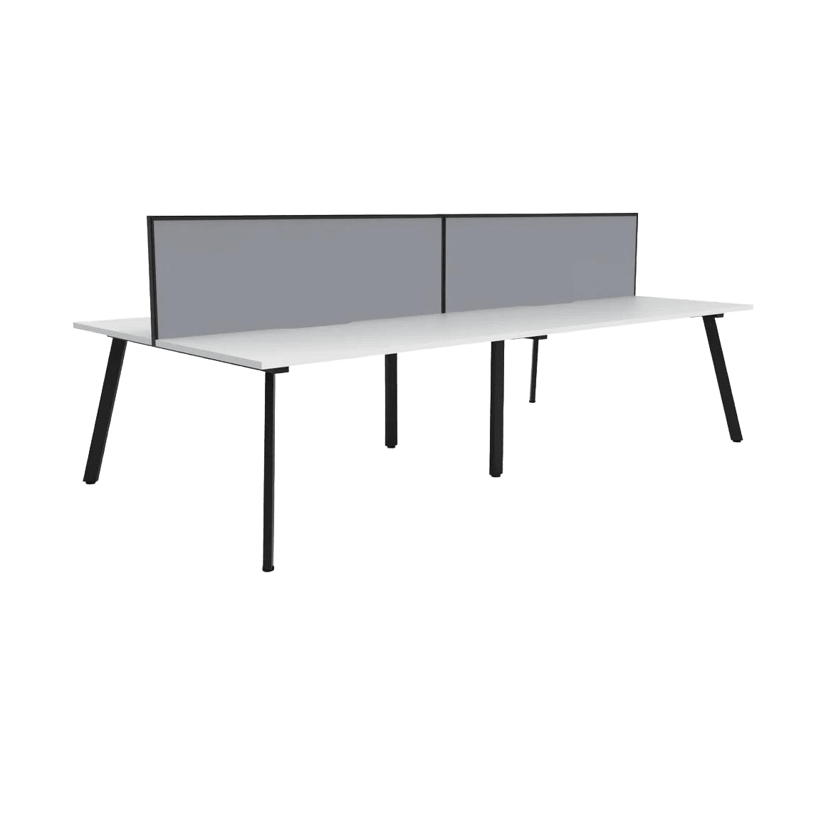 Eternity 4 Person Double Sided Workstations with Screen - Office Furniture Company
