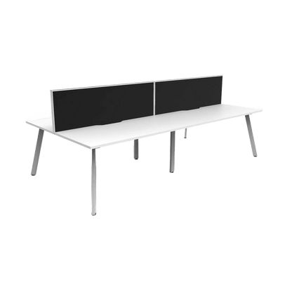 Eternity 4 Person Double Sided Workstations with Screen 5 - Office Furniture Company