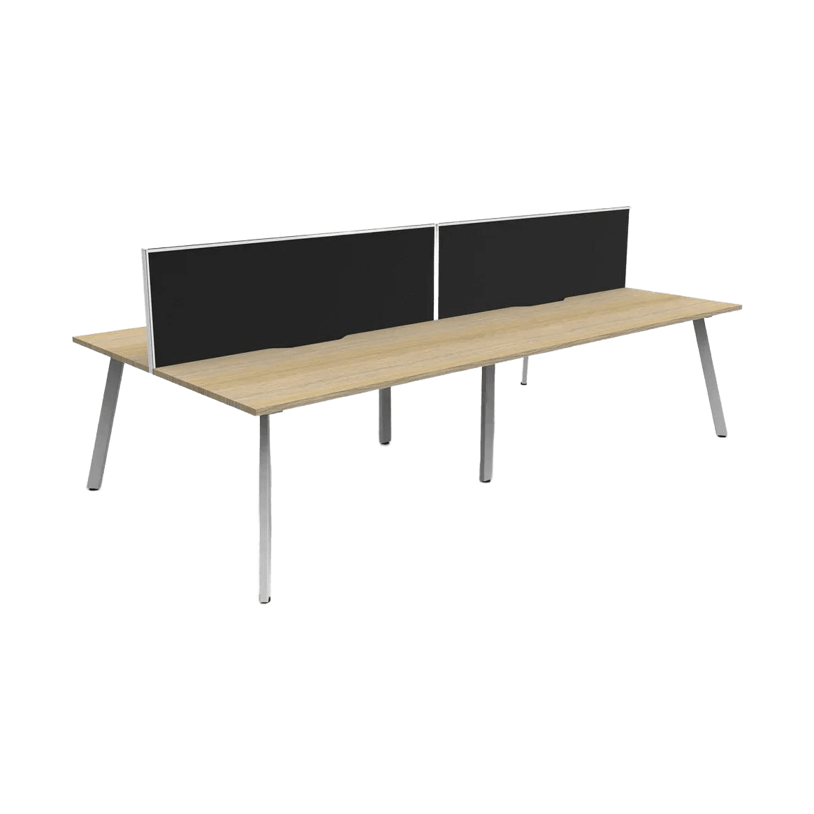 Eternity 4 Person Double Sided Workstations with Screen 2 - Office Furniture Company