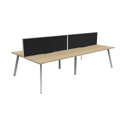 Eternity 4 Person Double Sided Workstations with Screen 2 - Office Furniture Company