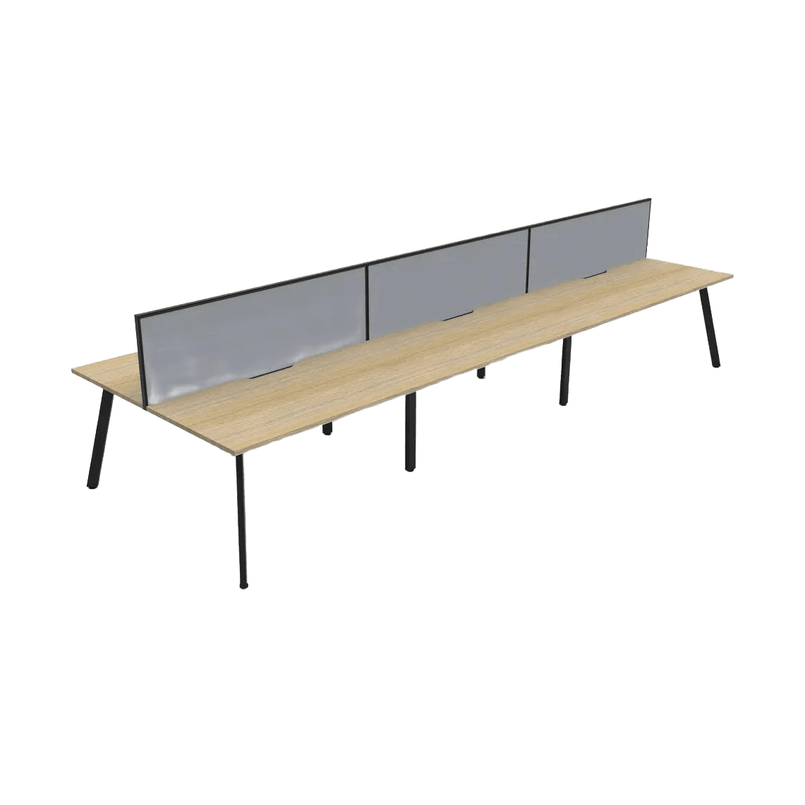 Eternity 6 Person Double Sided Workstations with Screen - 1