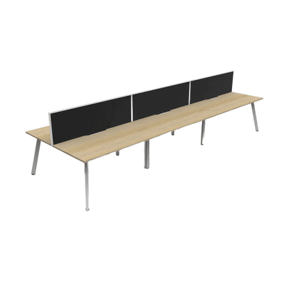 Eternity 6 Person Double Sided Workstations with Screen - 5