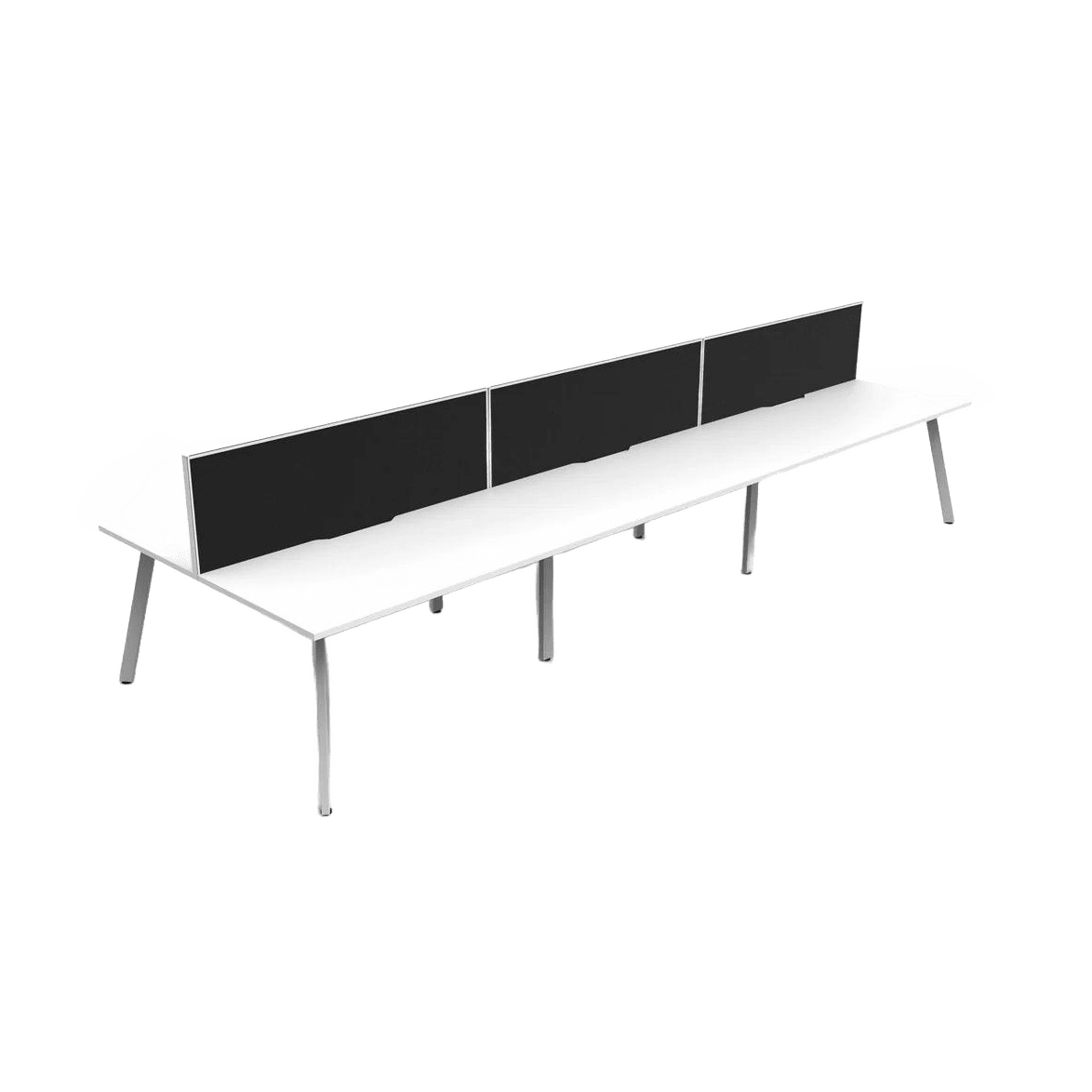 Eternity 6 Person Double Sided Workstations with Screen - 3