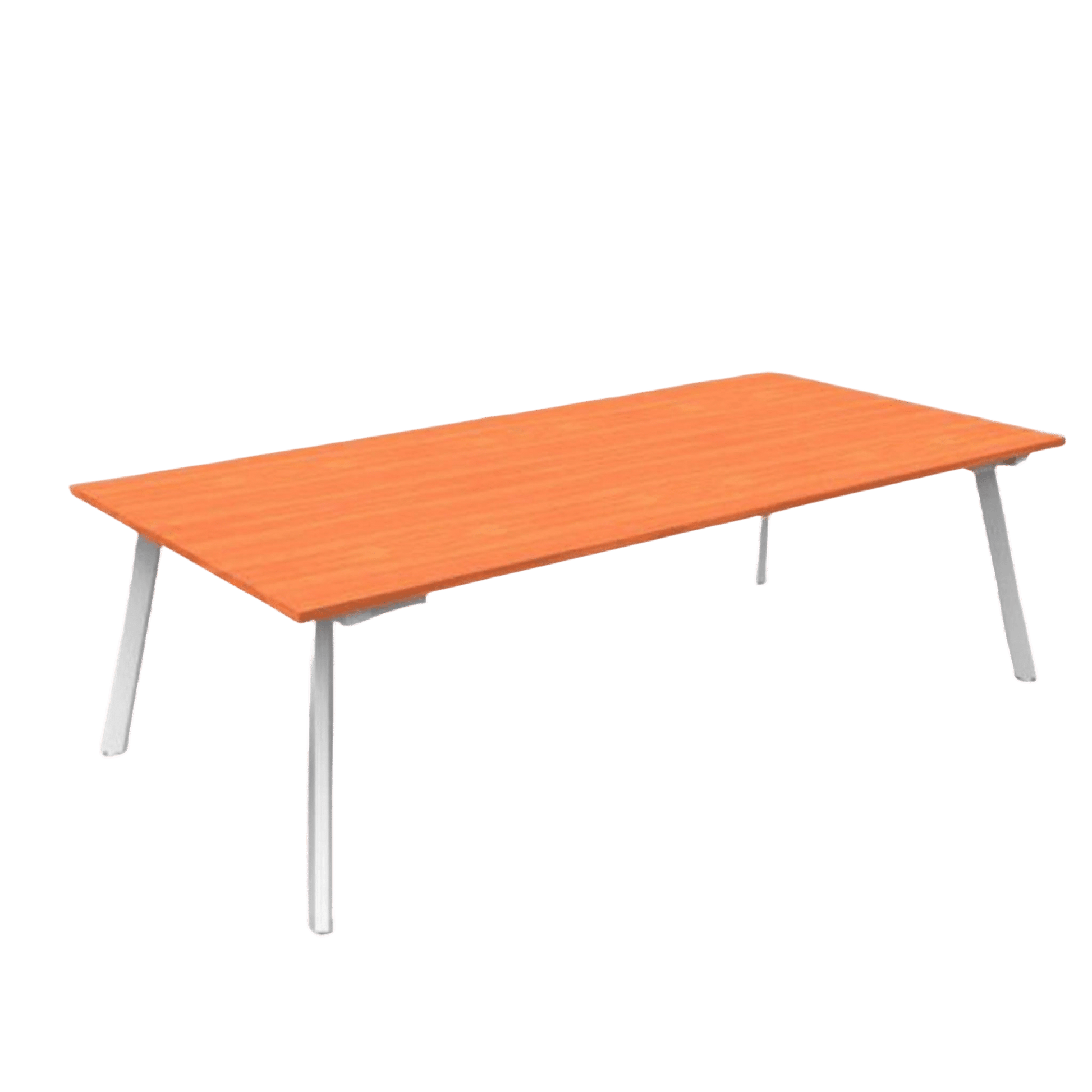 Eternity Boardroom Table 2400x1200 Cherry White Powdercoat