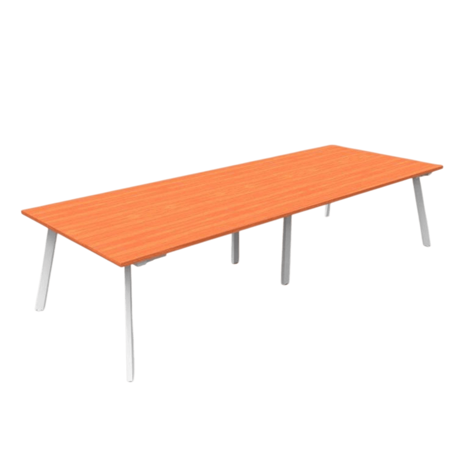 Eternity Boardroom Table 3200x1200 Cherry White Powdercoat