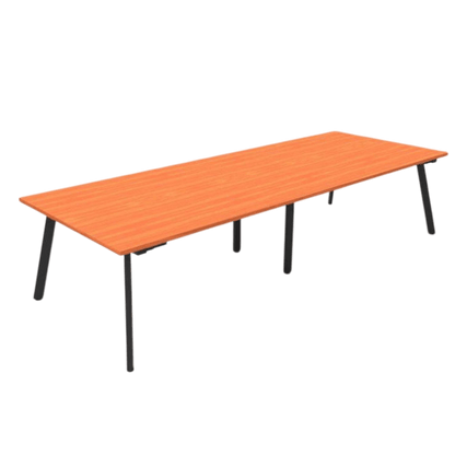 Eternity Boardroom Table 3200x1200 Cherry Black Powdercoat