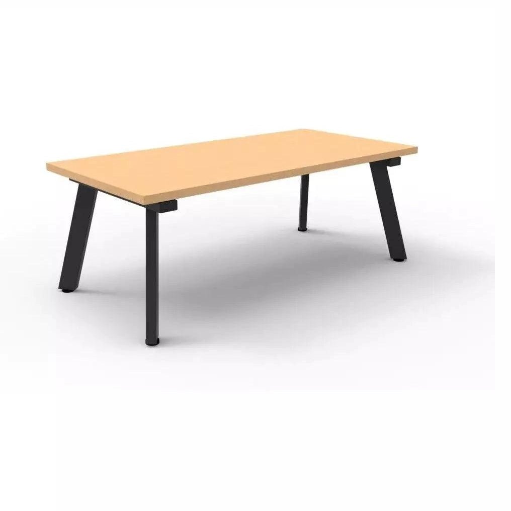 Eternity Coffee Table 1200x600 Beech Black Powdercoat