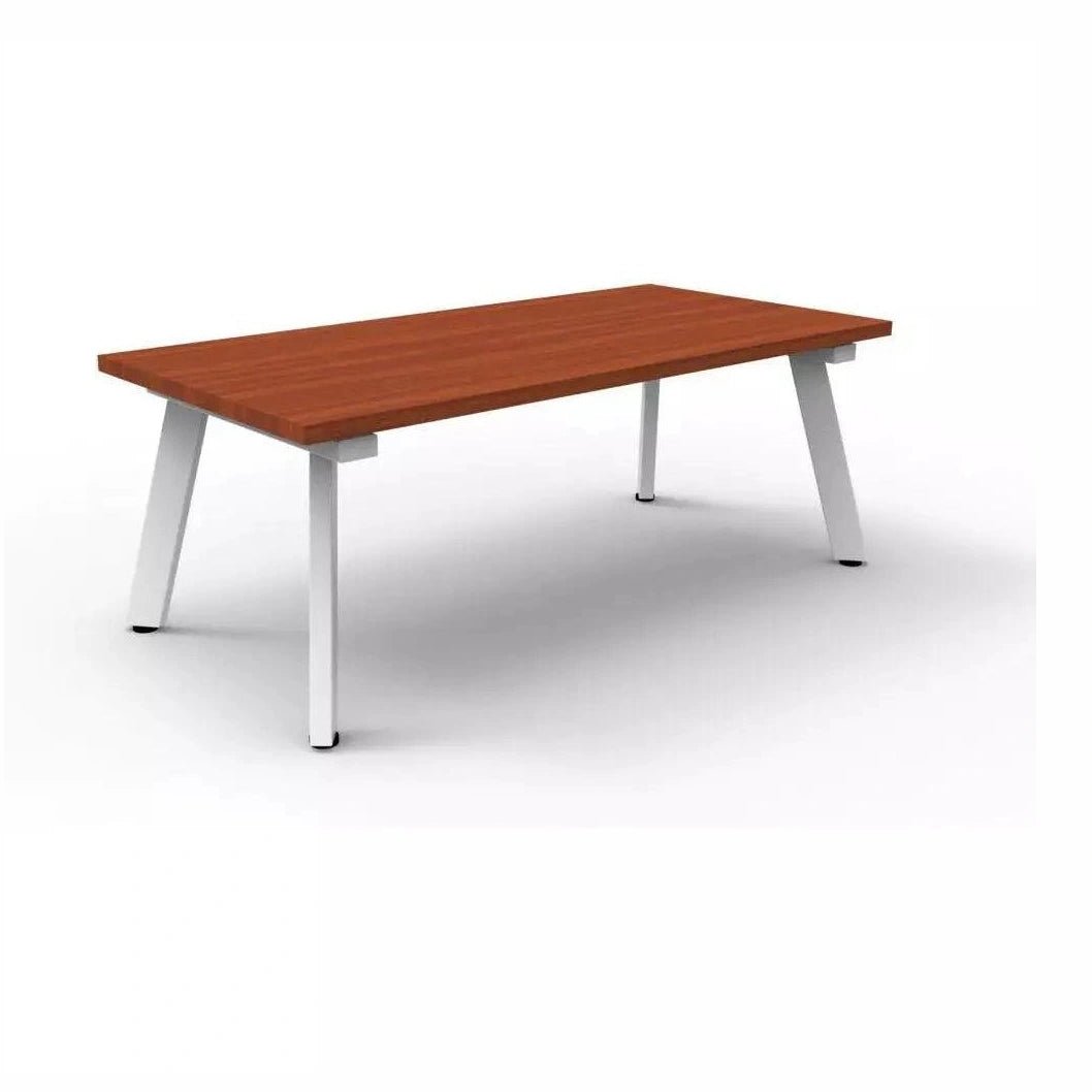 Eternity Coffee Table 1200x600 Cherry White Powdercoat