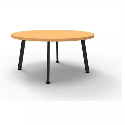 Eternity Coffee Table 600 Round Beech Black Powdercoat