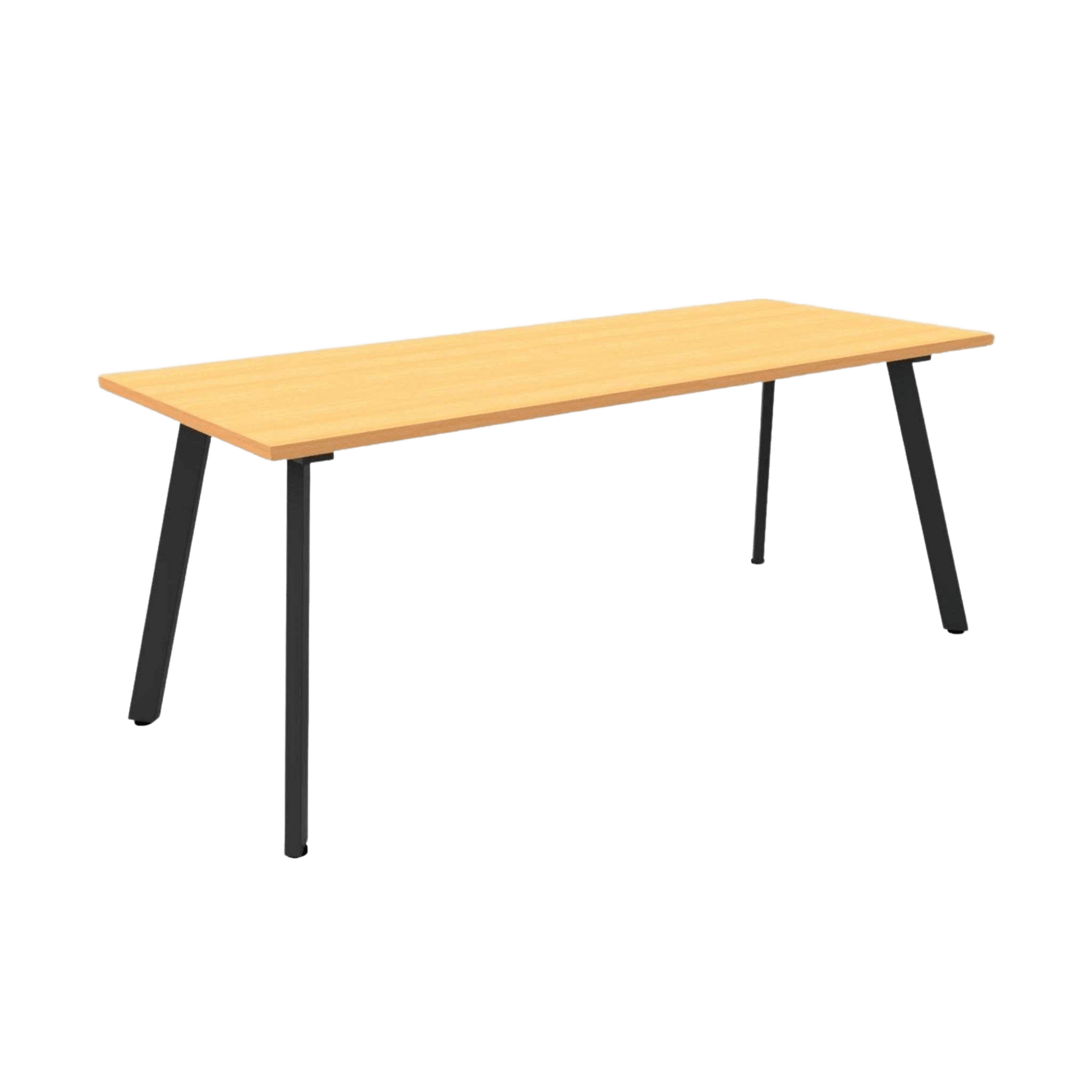 Eternity Meeting Table 1500x750 / Beech / Black Powdercoat