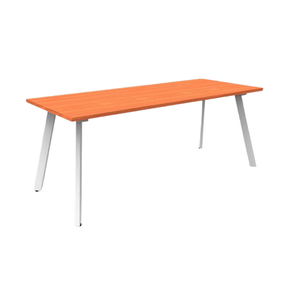 Eternity Meeting Table 1500x750 / Cherry / White Powdercoat