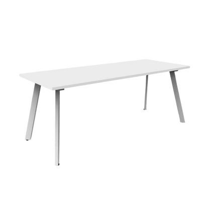 Eternity Meeting Table 1500x750 / White / White Powdercoat