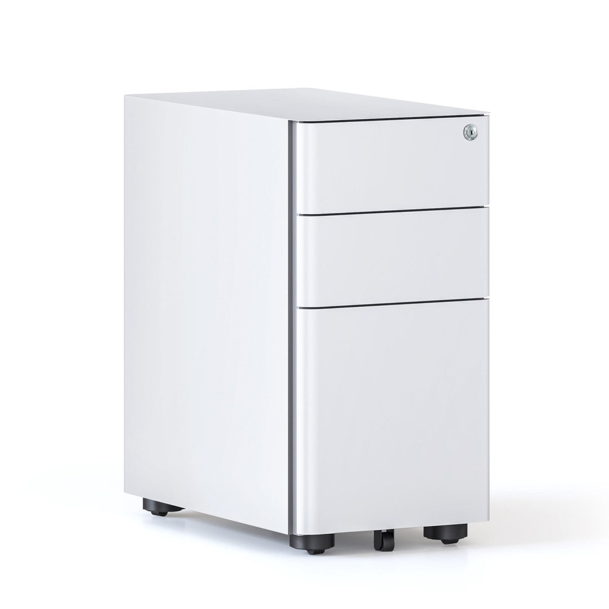 Eternity Slimline Mobile Pedestal White