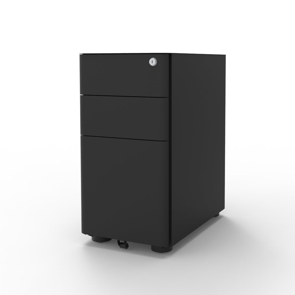 Eternity Slimline Mobile Pedestal Black