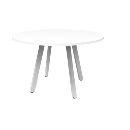 Eternity Small Meeting Table 900x900 / White / White Powdercoat