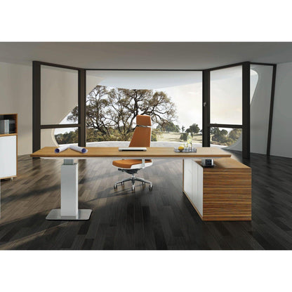 Evolution Executive Height Adjustable Desk with Buffet - Office Furniture Company 