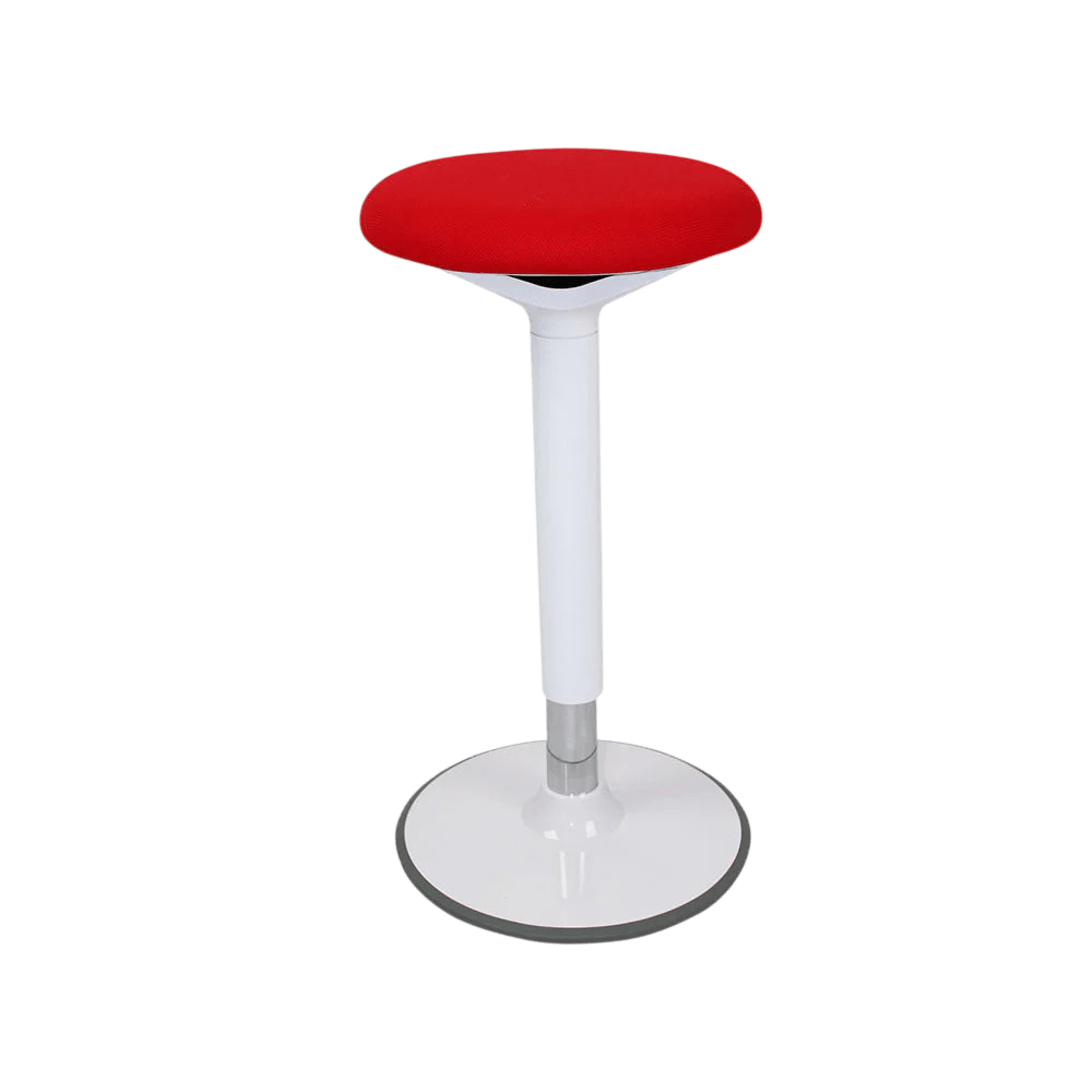 Fangle Red Padded Stool 620 - 710mm No Casters