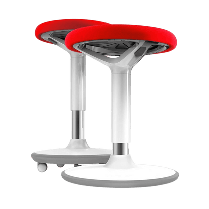 Fangle Red Padded Stool 620 - 710mm No Casters