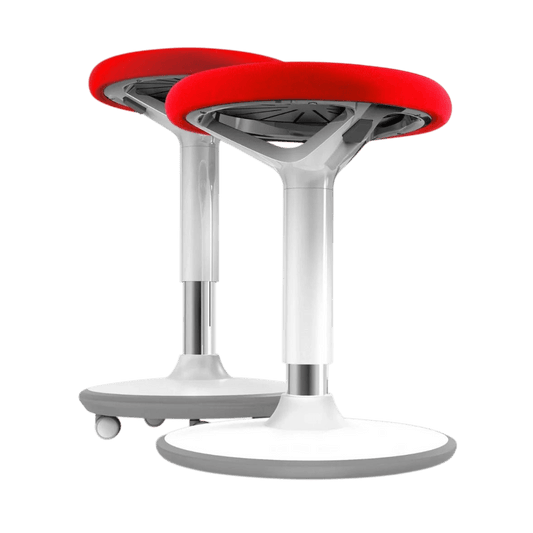 Fangle Red Padded Stool 620 - 710mm No Casters