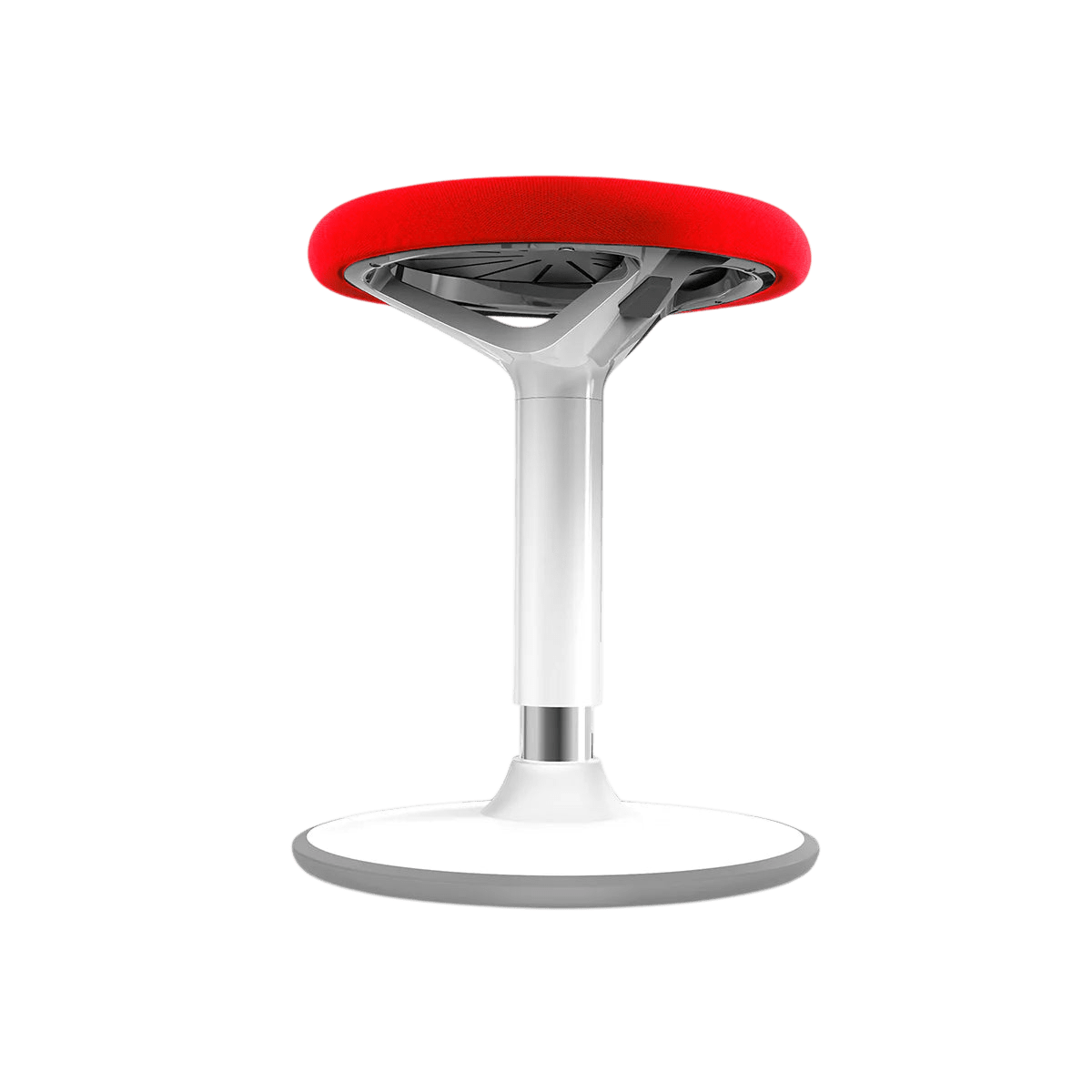 Fangle Red Padded Stool 620 - 710mm No Casters