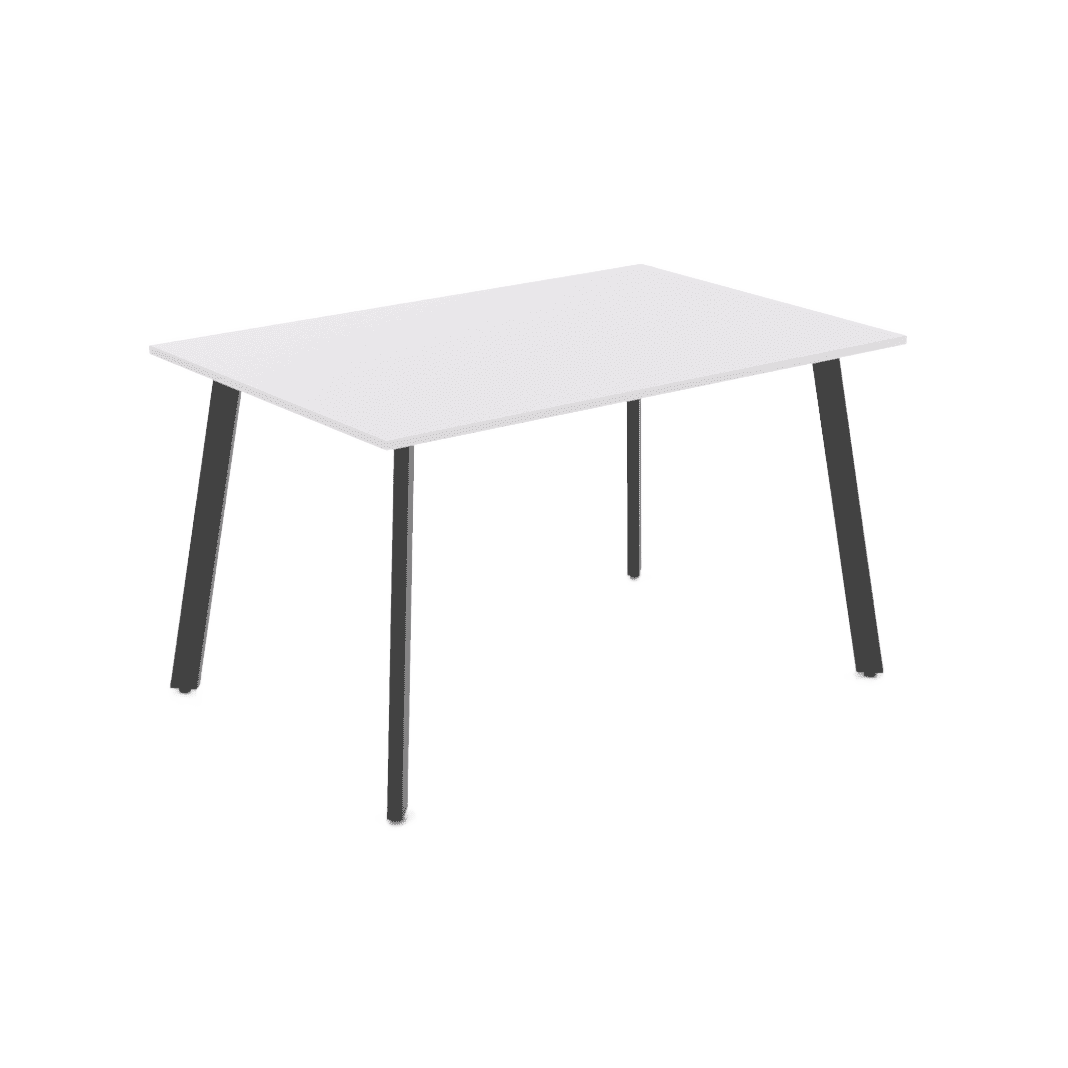 Flare Bar Leaner 1200 X 750 Black Arctic White - Office Furniture Company
