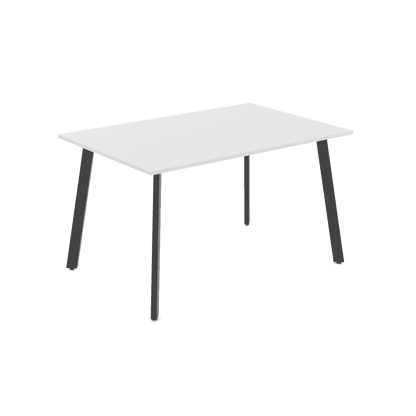 Flare Bar Leaner 1200 X 750 Black Arctic White - Office Furniture Company