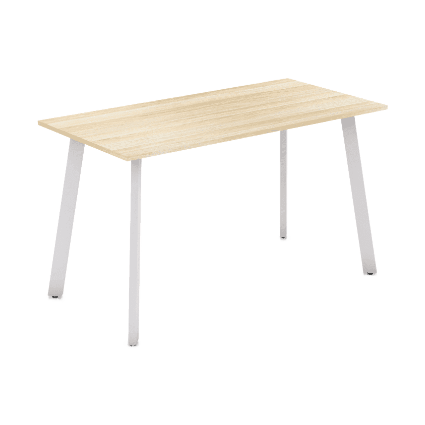 Flare Bar Leaner 1200 X 750 White New Oak Melamine - Office Furniture Company